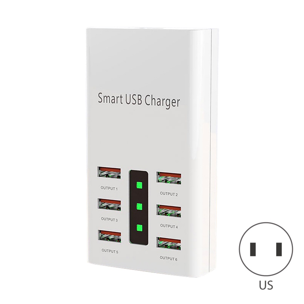 Đầu Sạc Nhanh 6 Cổng USB Hình Hoa Hướng Dương