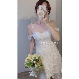 sẵn 💃🏼 Váy trễ vai 2dây ren ( ảnh thật shop chụp )