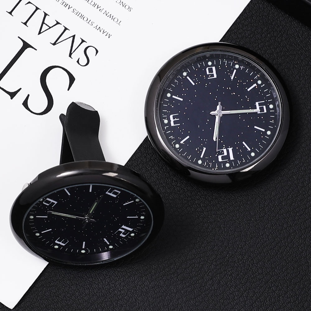 Đồng Hồ Kỹ Thuật Số Mini Dạ Quang Gắn Lỗ Thông Gió Xe Hơi Kèm Kẹp Tiện Dụng