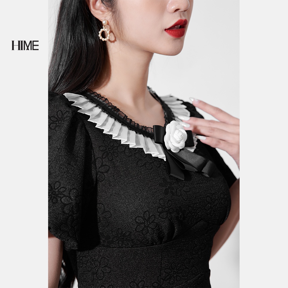 Đầm gấm tay bồng HIME H109