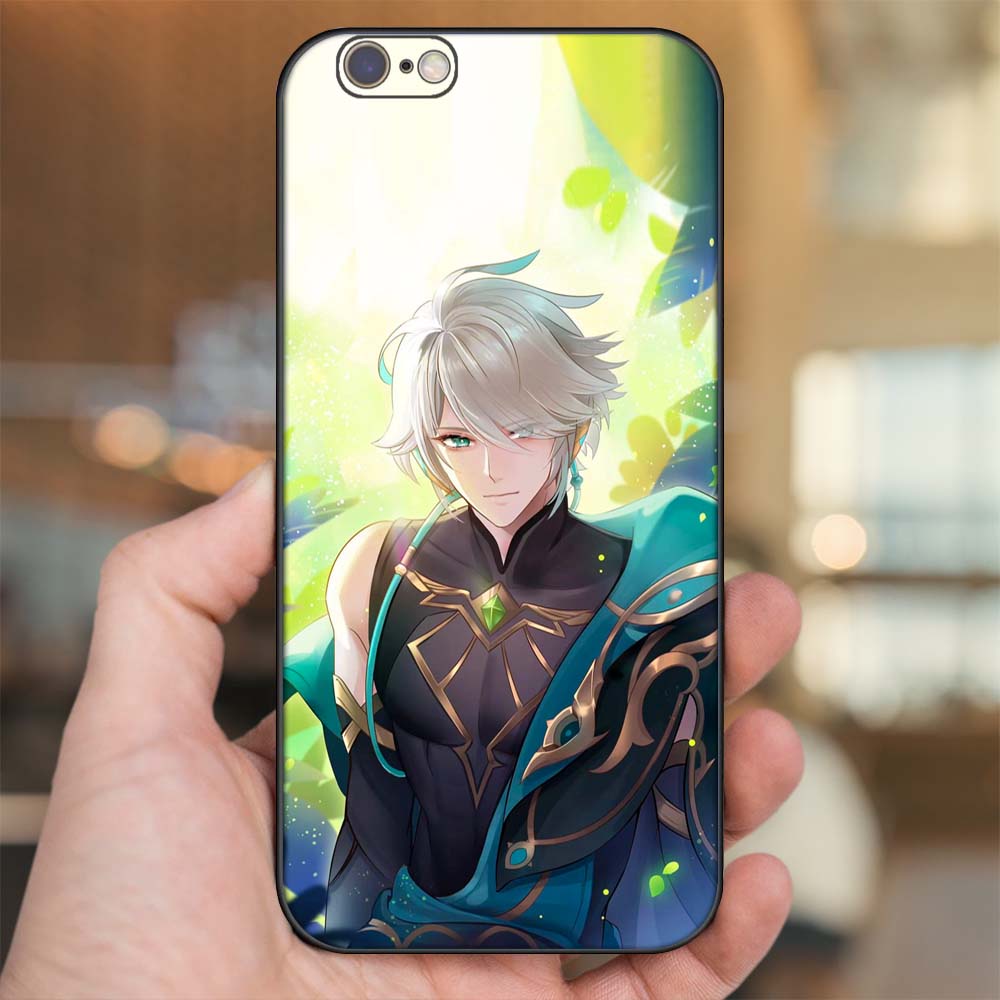 Ốp lưng iPhone 6, 6s dẻo đen cạnh vuông in hình Alhaitham Genshin Impact