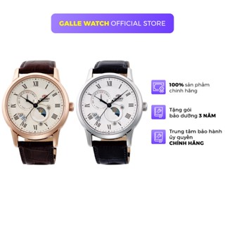 Đồng hồ nam Orient Watch Sun And Moon RA-AK000 máy lộ cơ automatic mặt kính cường lực dây da đeo tay cao cấp chính hãng