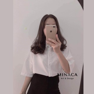 Áo sơ mi cộc tay form rộng dáng siêu xinh Minaca A6