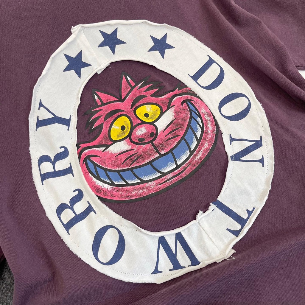 Áo dáng rộng mèo tím do.n’t wo.rr.y