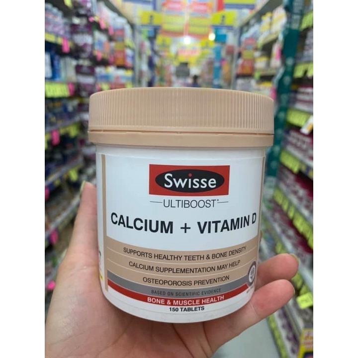 Viên Uống Bổ Sung Canxi Hữu cơ Calcium + Vitamin D Ultiboost Swisse 150 Viên