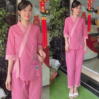 Đồ lam đi chùa katê xéo nơ phối