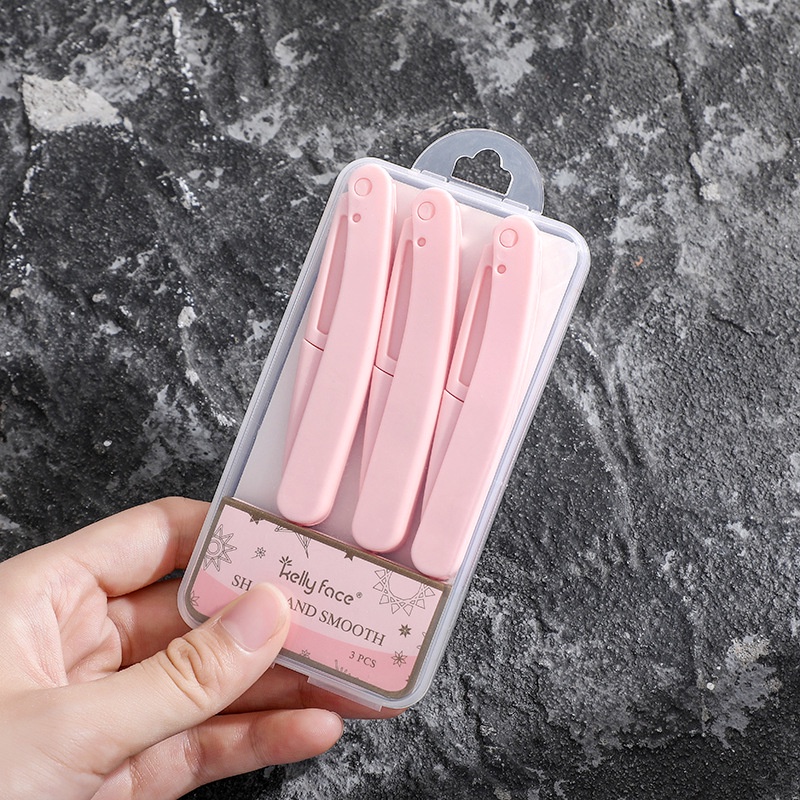 Dao cạo lông mày, cạo lông mày tóc mái 3 món siêu bén thép không gỉ cao cấp