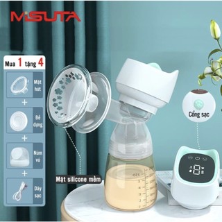Máy hút sữa điện đơn cầm tay misuta hút sữa tiệt trùng, 3 chế độ hiệu quả, massage kích thích sữa