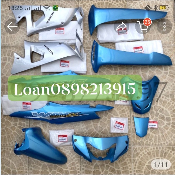 Dàn áo WAVE A có tem ( Tem đời 2016 ) , Bộ vỏ nhựa, dàn áo Wave A _ shop phụ tùng honda