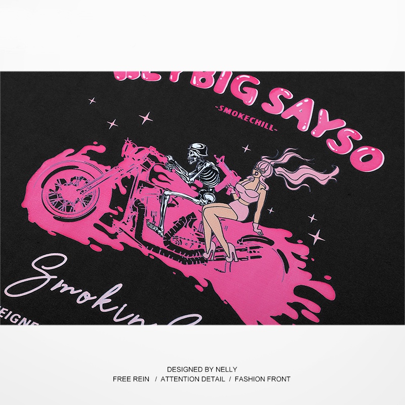 Áo phông Nelly ngắn tay in hình "HEYBIG SAYSO" áo thun