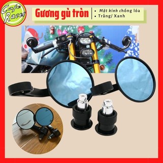 Gương xe máy độ phù hợp mọi loại xe gương gù tay lái kính kiểng tròn cao cấp mặt kính chống lóa