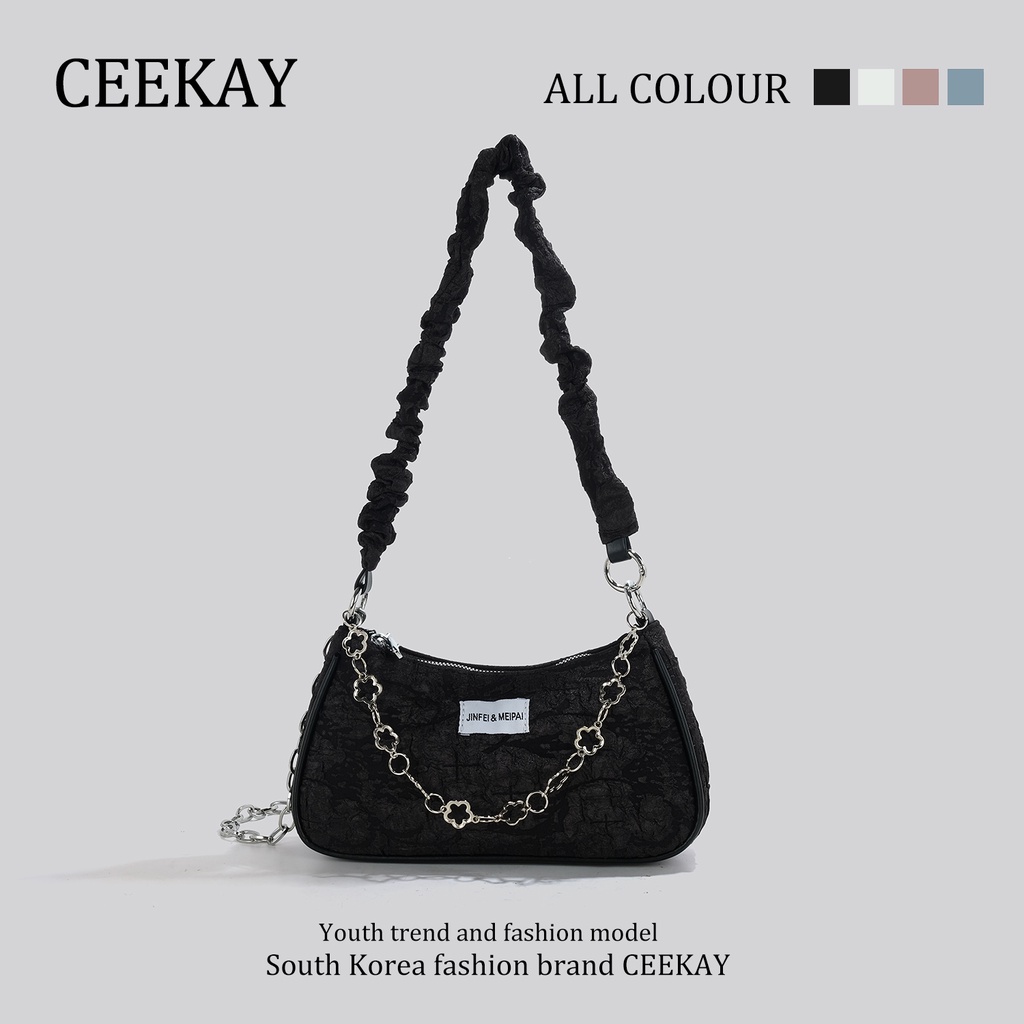 💋Có Sẵn💋 Túi xách nữ CEEKAY (full Hộp +Túi) Sợi dệt đeo vai đeo chéo dây phối xích siêu xinh cá tính sang trọng full box