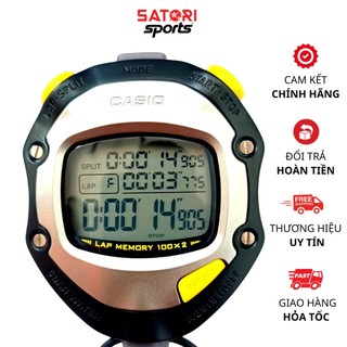Đồng hồ bấm giờ casio hs-70w chính hãng pin 5 năm chịu nước 50m , bấm giây 100 lap - satori sport
