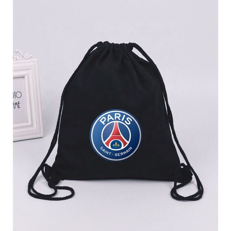 Túi balo dây rút logo clb bóng đá màu đen chất vải chống thấm Loại 1