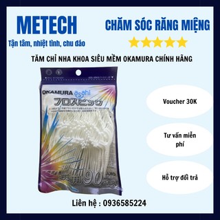 Tăm kẽ chỉ nha khoa Okamura chất lượng Nhật Bản (Bịch 90 cây) an toàn, tiện lợi
