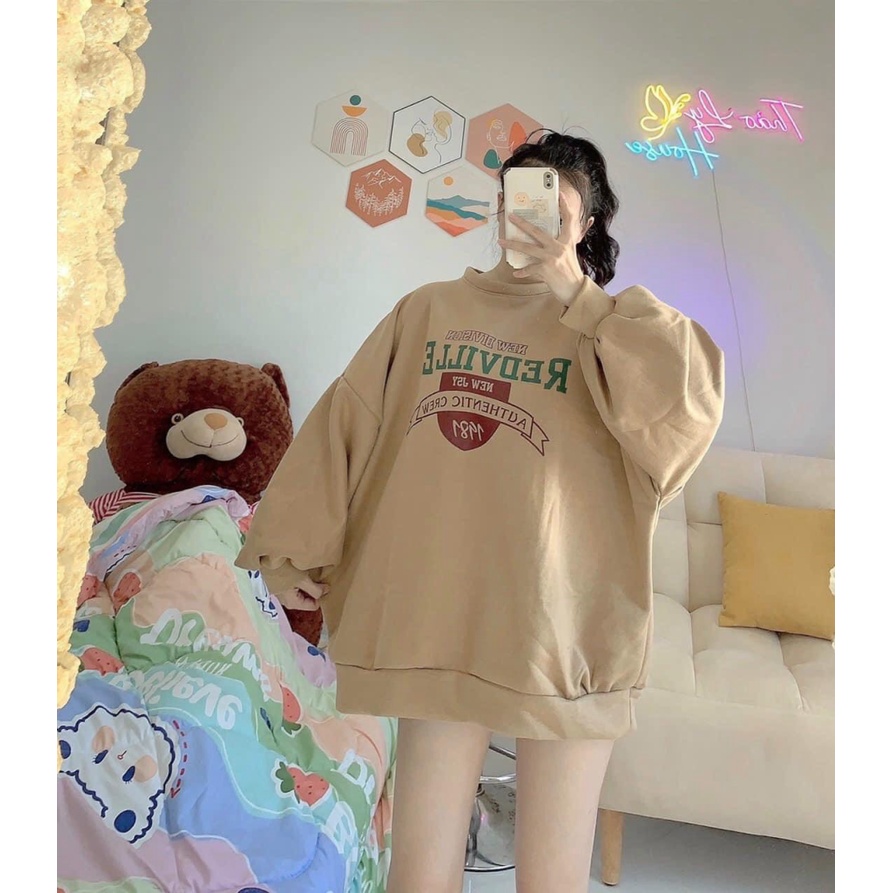 (HCM) ÁO NỈ CỔ CHUI FORM RỘNG -THỜI TRANG NỮ TÍNH SIÊU XỊN SIÊU XINH CHO CÁC CHỊ EM KME FASHION