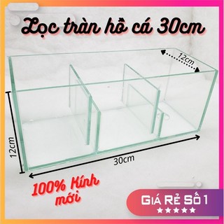 Lọc hồ cá 30x12x12cm kính trong cho hồ cá mini