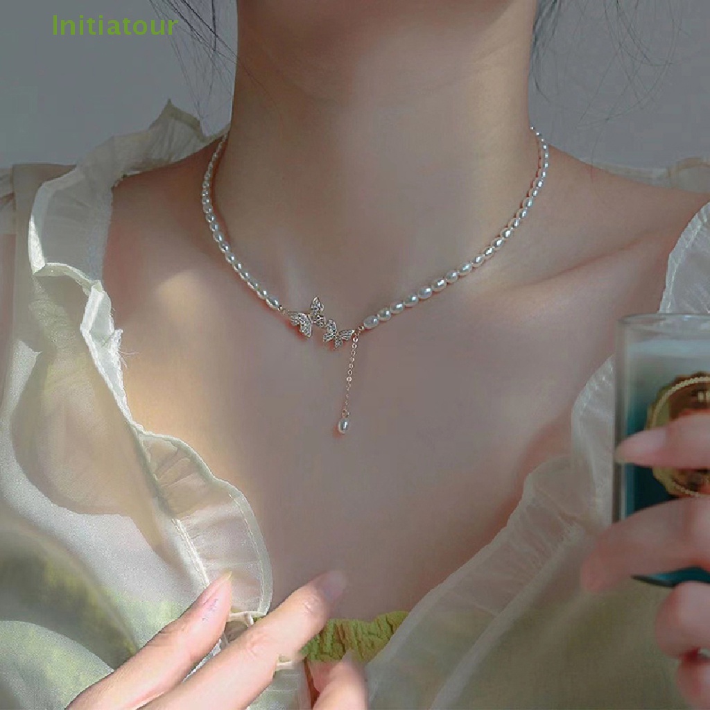 Vòng Cổ Choker Hai Lớp Đính Ngọc Trai Giả Thời Trang Mùa Hè Cho Nữ