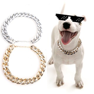 Vòng cổ cho chó mát mẻ pitbull bulldog vàng bạc vòng cổ phụ kiện cho thú cưng