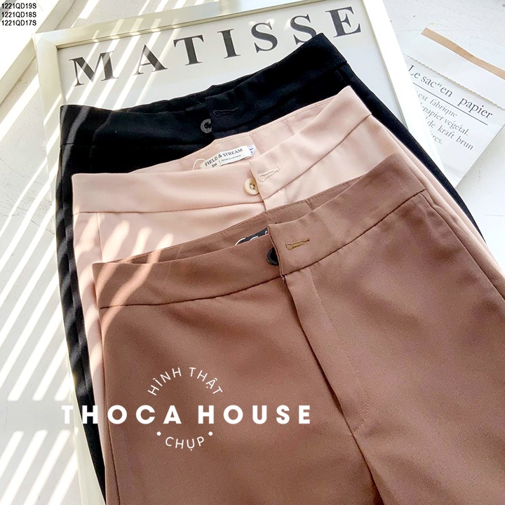 Quần tây ống loe công sở basic trơn màu chuẩn form THOCA HOUSE dày dặn tôn dáng cực xinh