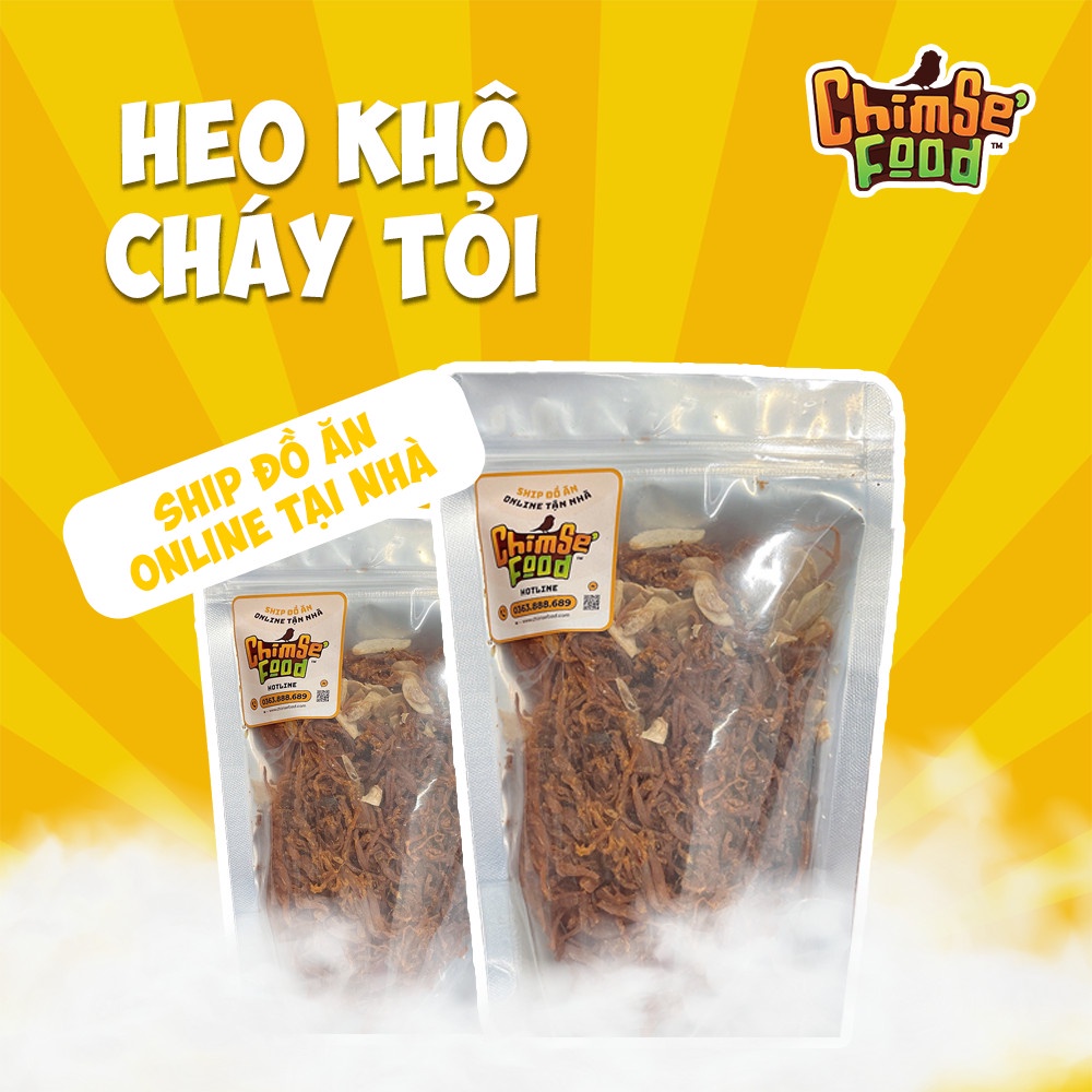 Khô Heo Khô Lợn Cháy Tỏi 200Gram  - Chim Sẻ Food