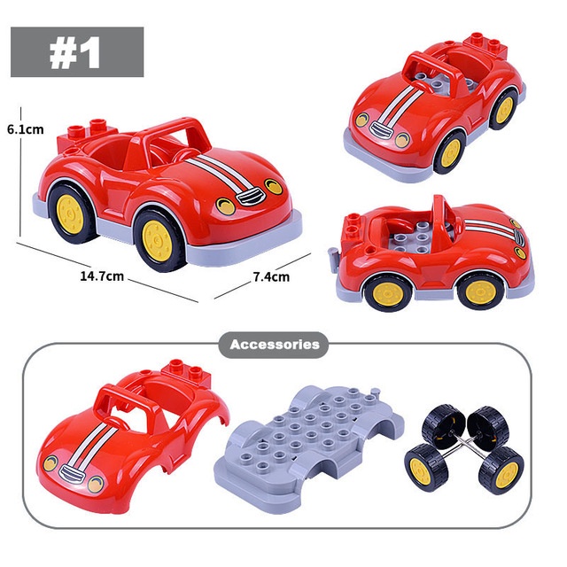 Bộ đồ chơi lắp ráp GOROCK hình xe buýt trực thăng thời trang cho trẻ em