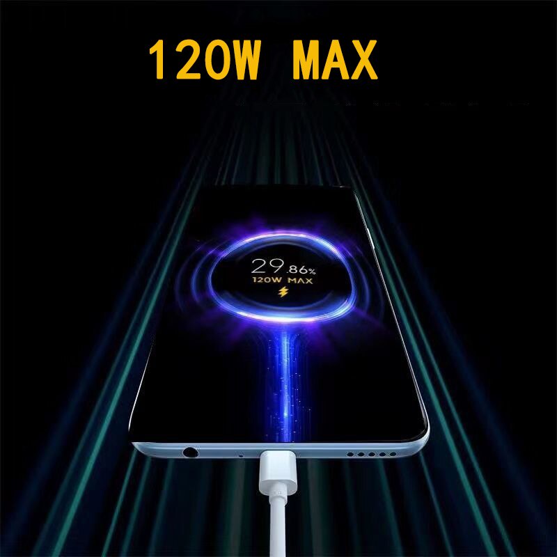 Cáp Sạc USB Type C 6A 1.8m 120W Cho Poco X3 F3 F4 GT X4 M4 Pro Civi 1S