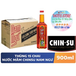 Thùng 15 chai nước mắm cá cơm nam ngư chai nhựa 900ml / combo 3 chai nước mắm cá cơm nam ngư 900ml