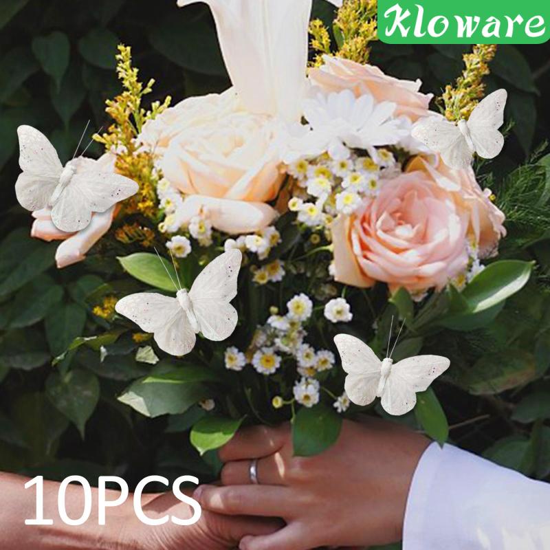 Set 10 Miếng Dán Tường Trang Trí Hình Bướm 3D Cho Phòng Ngủ / Nhà Hàng