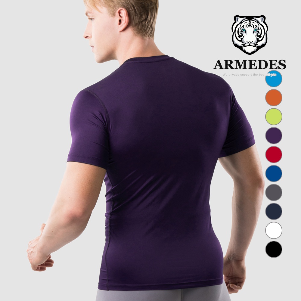 Áo Thun Thể Thao Nam Tay Ngắn Tập Gym  99% Polyester Siêu Thấm Hút và Mát Mịn Chính Hãng ARMEDES Hàn Quốc - AR 51
