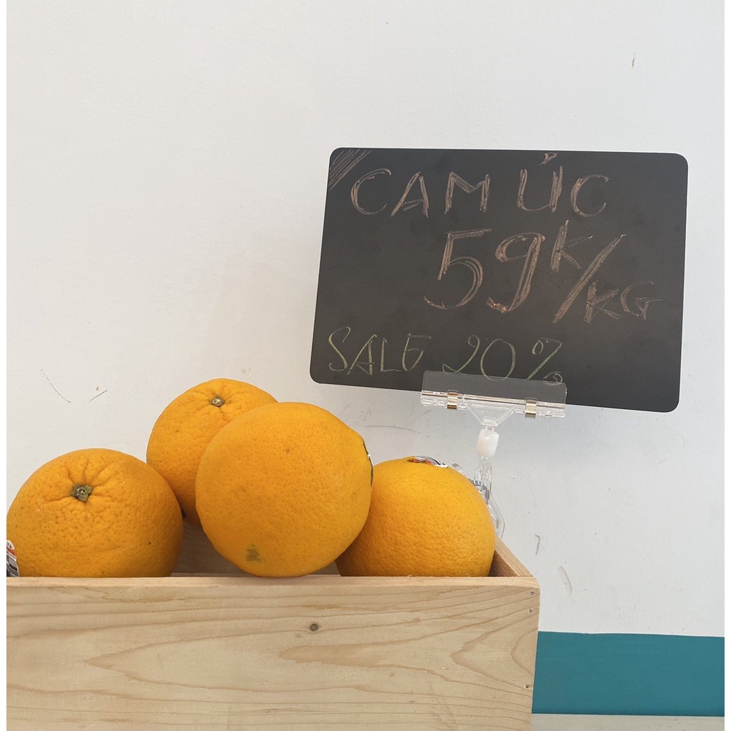 Bảng nhựa PVC đen kích thước A4,A5,A6 viết bút lông xóa được, bảng giá siêu thị