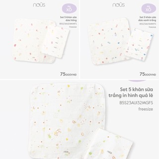 Sét 5 khăn xô 1 lớp cho bé
