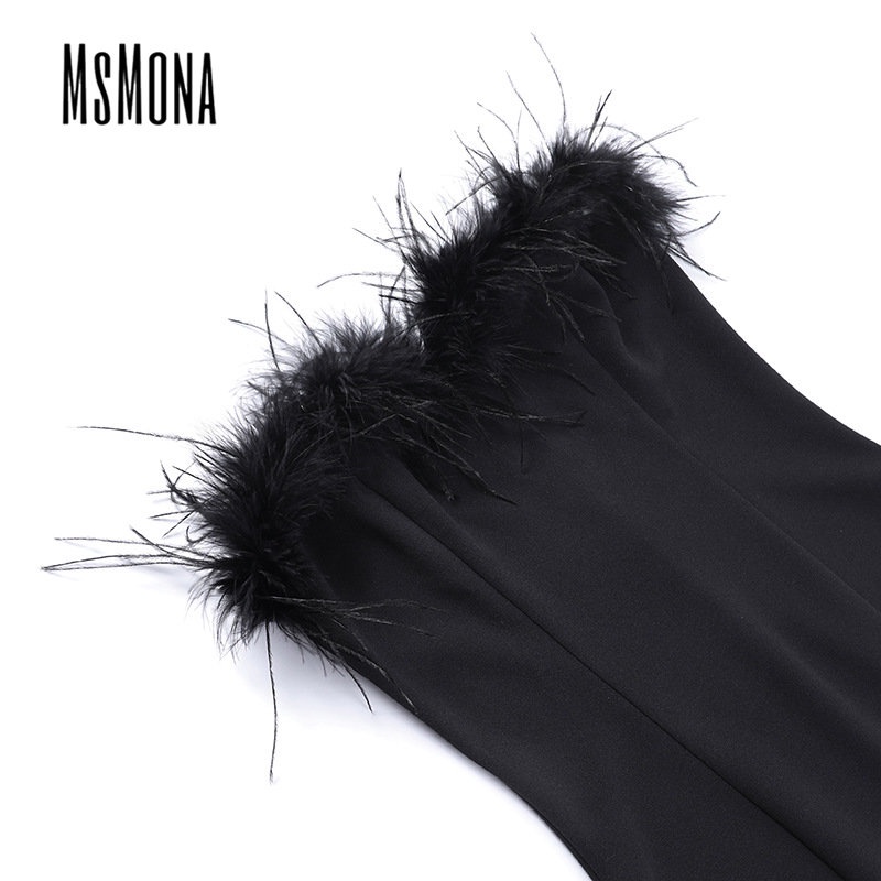 MsMona Đầm Trơn Màu Không Tay Thời Trang 2023 Dành Cho Nữ