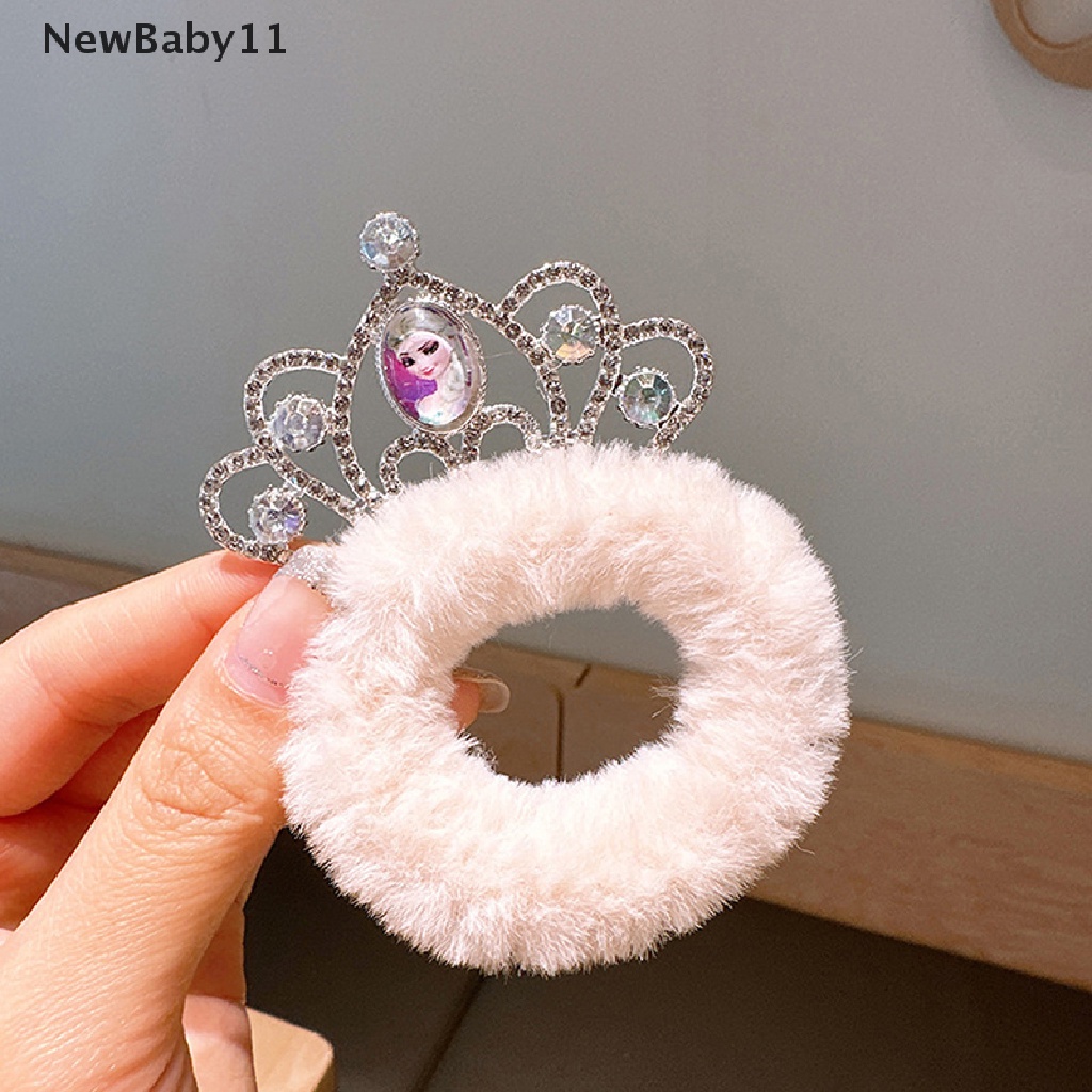 Dây Buộc Tóc Hình Vương Miện Đính Ngọc Trai Dễ Thương Cho Bé Gái