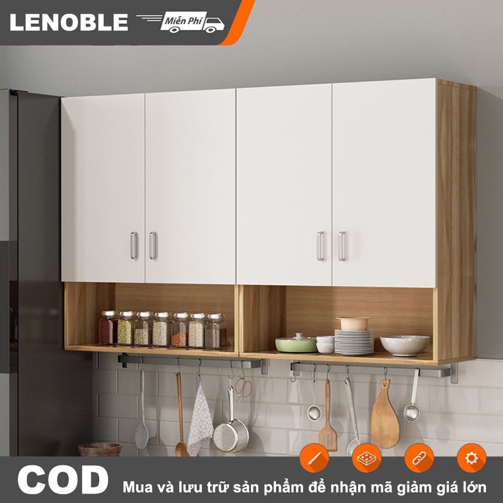 LENOBLE tủ bếp Dung tích lớn tủ treo tường bằng gỗ Kệ bếp nhà phòng ngủ Tủ treo tường tủ treo trong phòng tắm