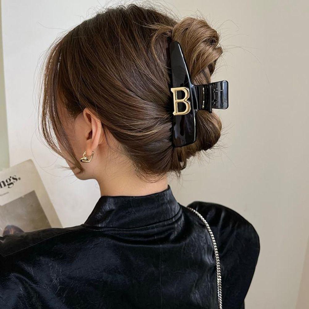Kẹp Tóc Đuôi Ngựa Hình Cá Mập In Chữ B Sáng Tạo Thời Trang Cho Nữ