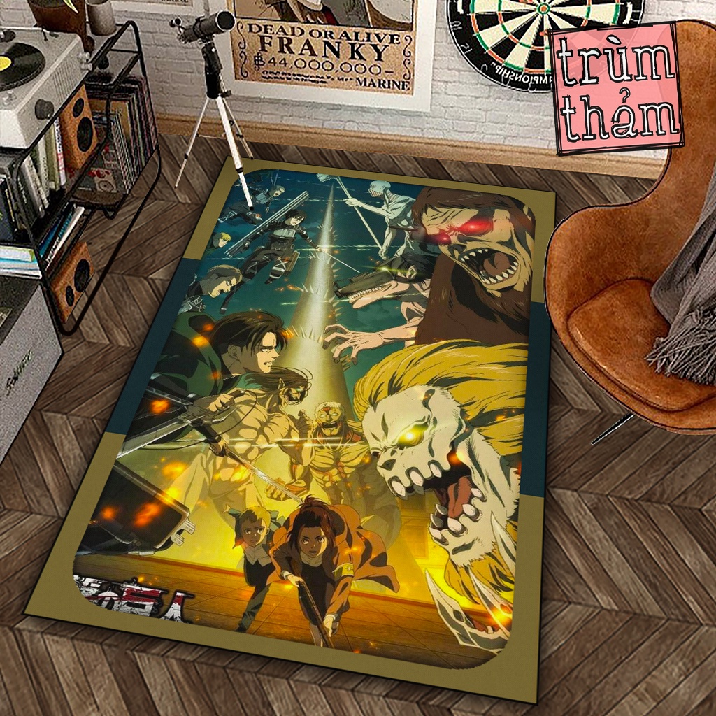 Thảm Trang Trí Attack On Titan Anime Manga Final Season Decor Góc Học Tập Làm Việc Phòng Ngủ Phòng Khách Văn Phòng