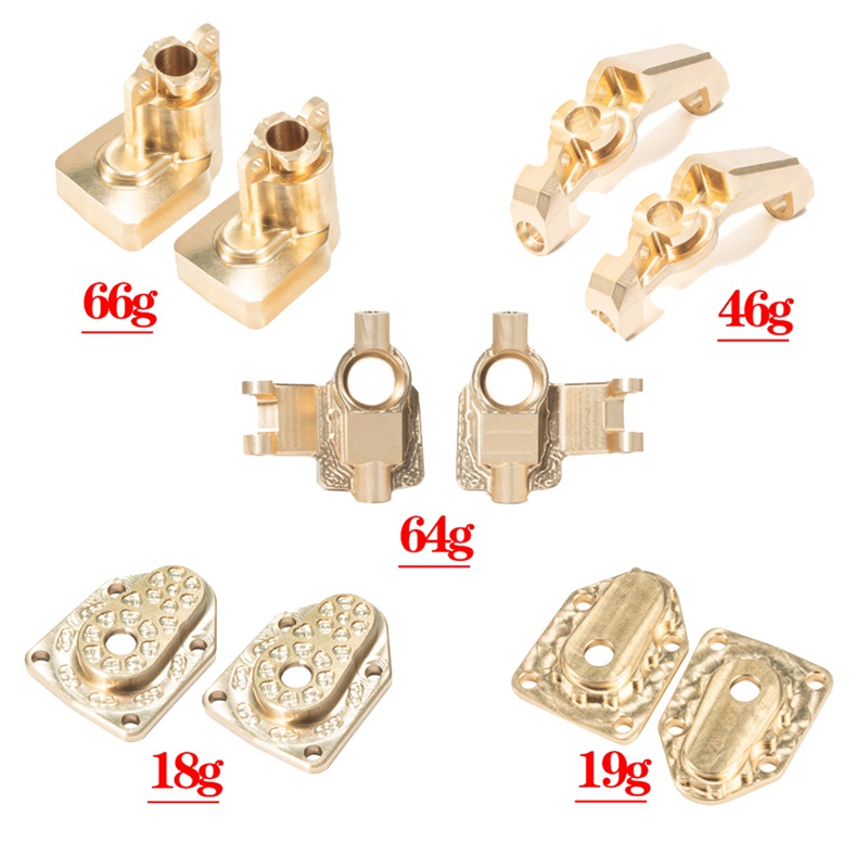 Bộ Trục Lái Bằng Đồng Thau Cho Xe Điều Khiển RC Crawler UTB18 Tỉ Lệ 1 / 18