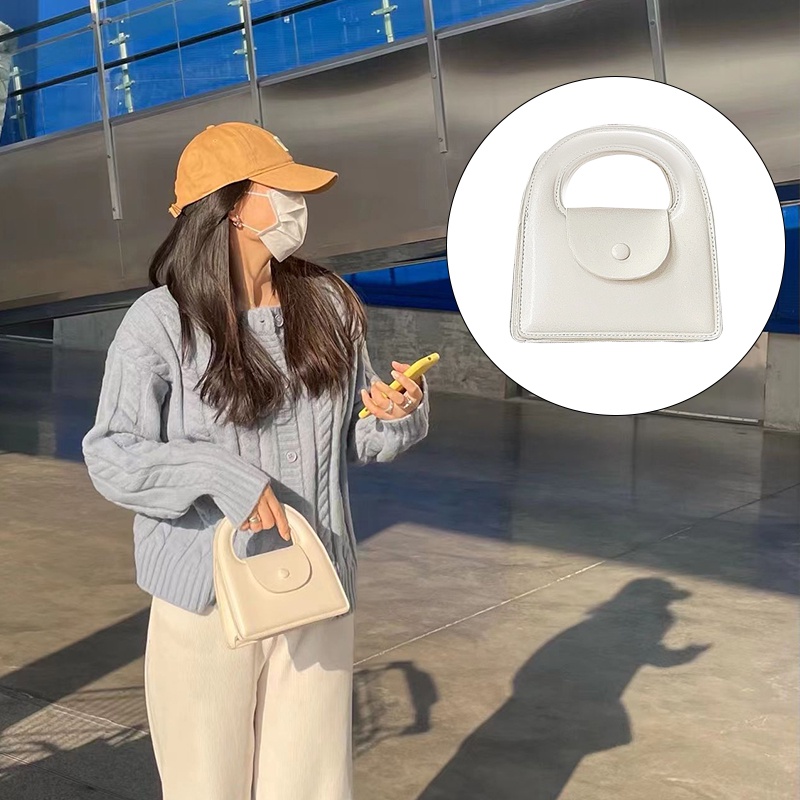 Túi Đeo Vai Hình Tròn Nhỏ Màu Kẹo Ngọt Thời Trang Cho Nữ