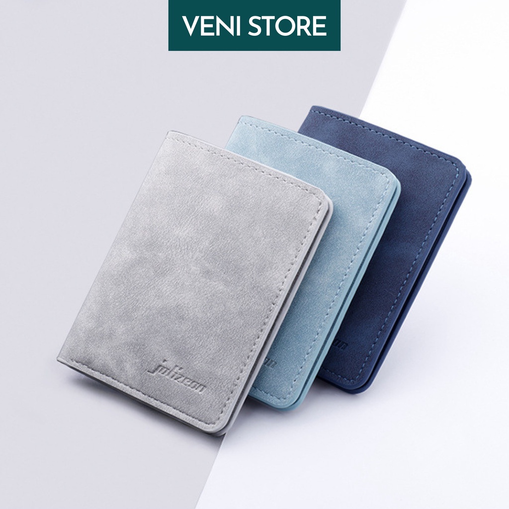Ví nam da lộn, bóp nam nhỏ gọn JOLIZEON chất liệu da PU cao cấp - VNA9