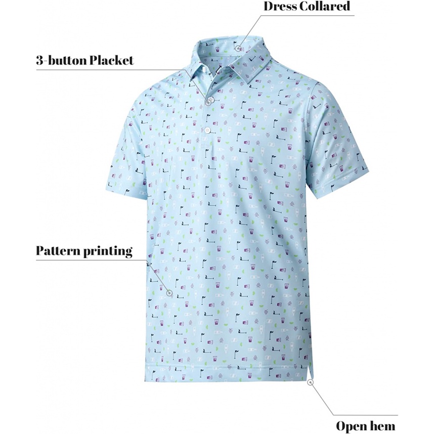 Áo polo Tay Ngắn Có Cổ Thoáng Khí Phong Cách Thể Thao Thời Trang Cho Nam