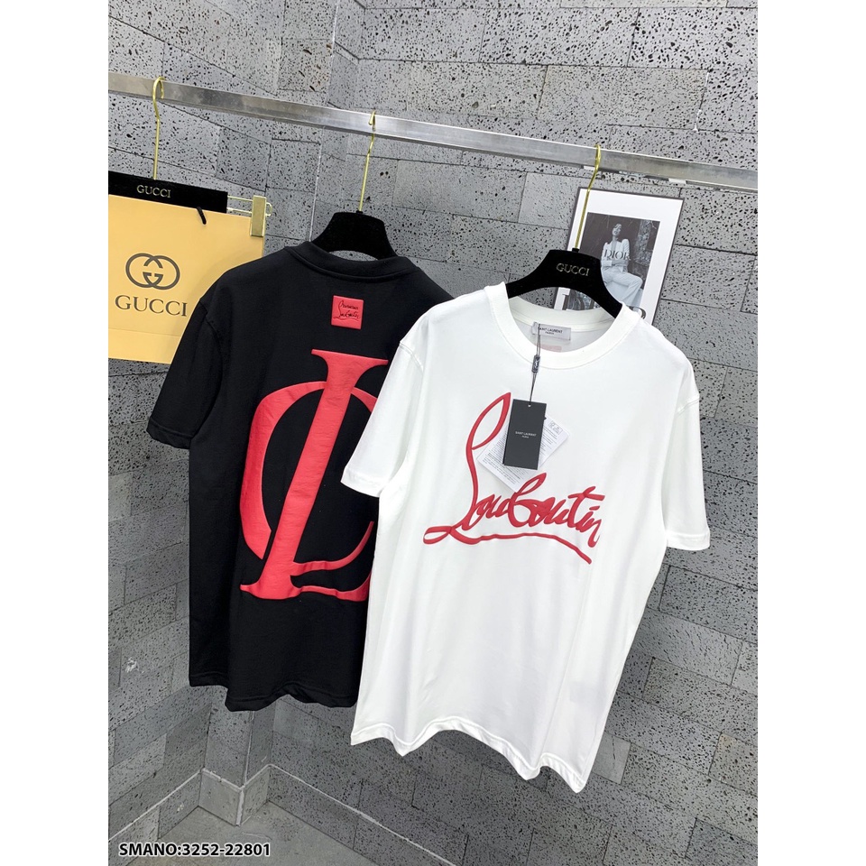 Áo Thun Cotton Nam Nữ CL Chữ Nổi Vải Mát Mịn Trẻ Trung Hot Hit