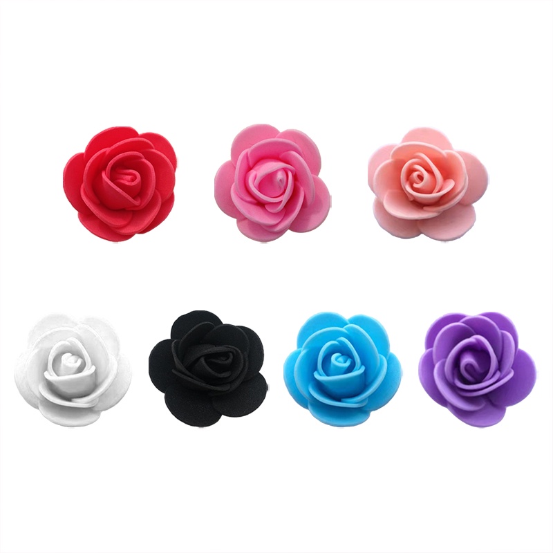 Set 50 Bông Hoa Hồng Xốp PE Tự Trang Trí