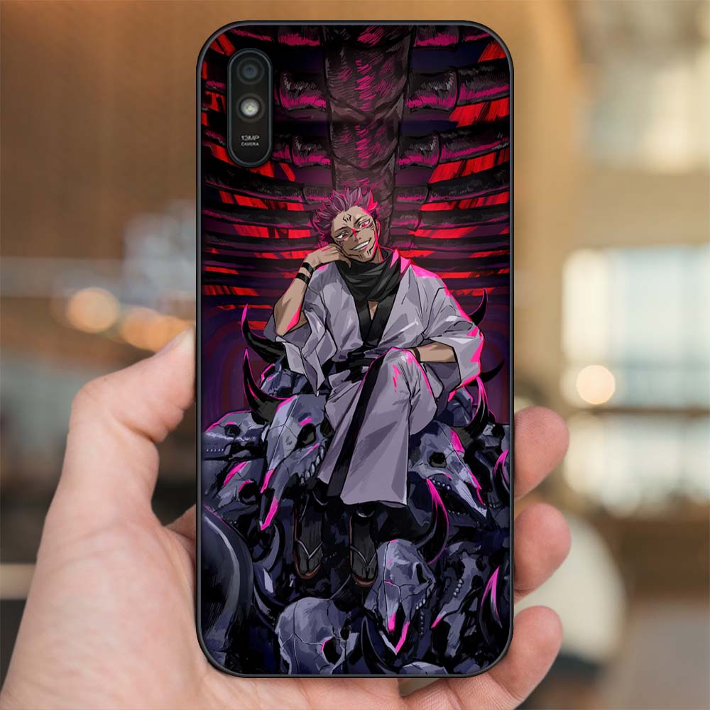 Ốp lưng Xiaomi Redmi 9A viền đen in hình Sukuna Yuji Jujutsu Kaisen Chú Thuật Hồi Chiến