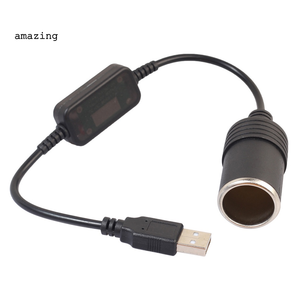 Dây Cáp Chuyển Đổi Tẩu Sạc Từ Đầu Cắm USB 5V Sang 12V Chuyên Dụng Cho Xe Hơi