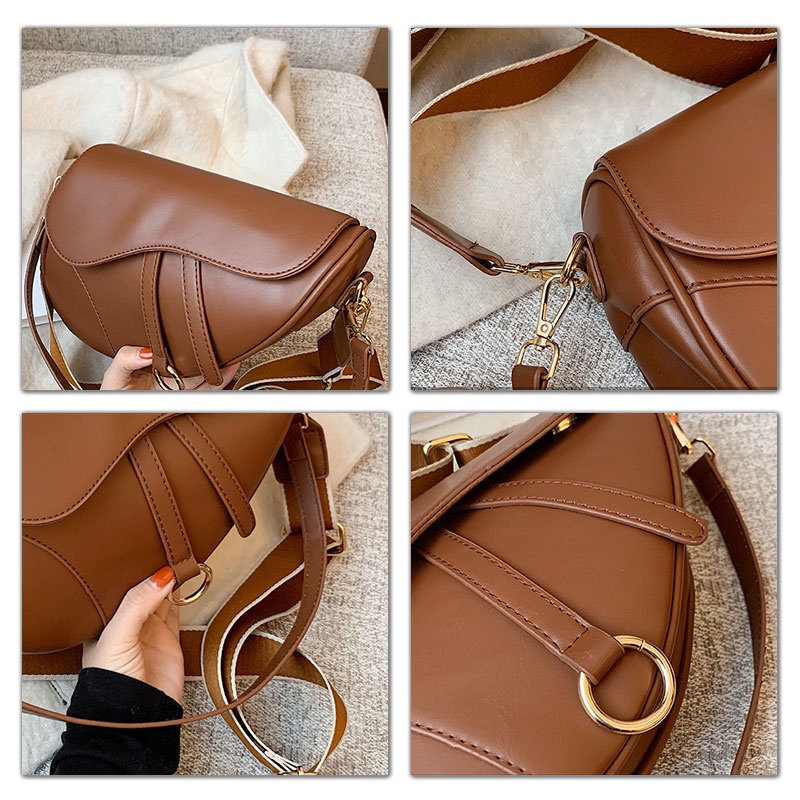 MISCHA Túi Đeo Chéo Vai Bằng Da PU Thời Trang Sành Điệu Cho Nữ