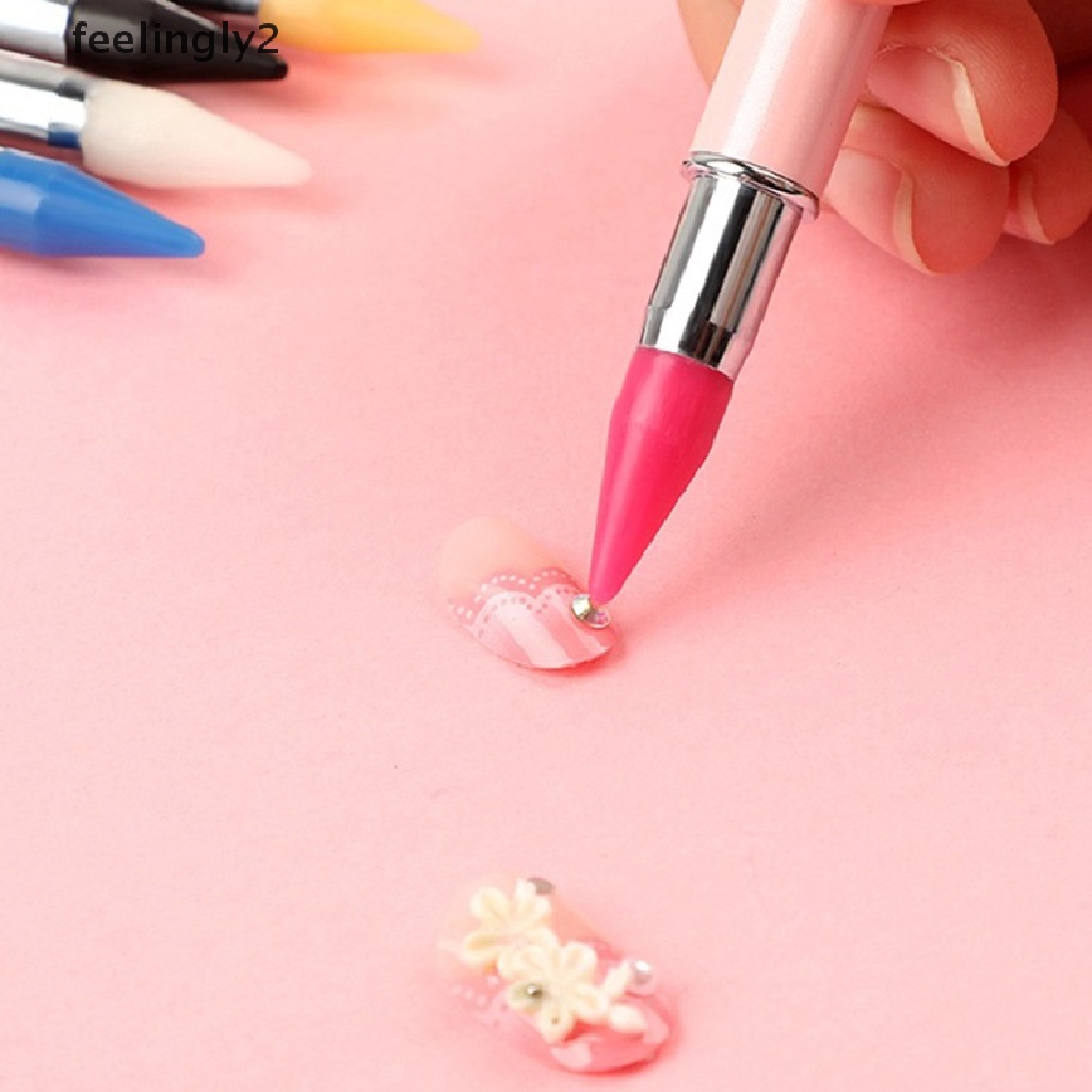 Bút Chấm Bi Hai Đầu Xoay Được Đính Đá Trang Trí Móng Nghệ Thuật