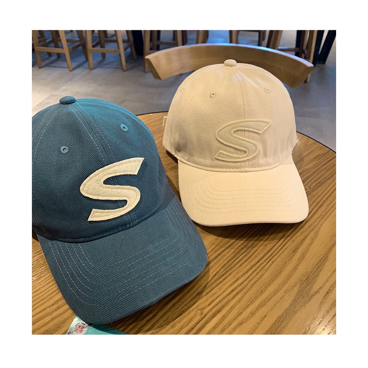 Mũ Lưỡi Trai Màu Đen Thêu Chữ S Phong Cách Thời Trang Dành Cho Nam Và Nữ