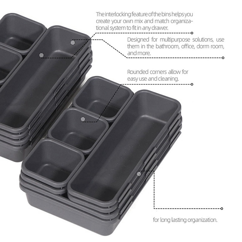 Bộ 24 Ngăn Kéo Đựng Đồ Dùng Văn Phòng Tiện Lợi