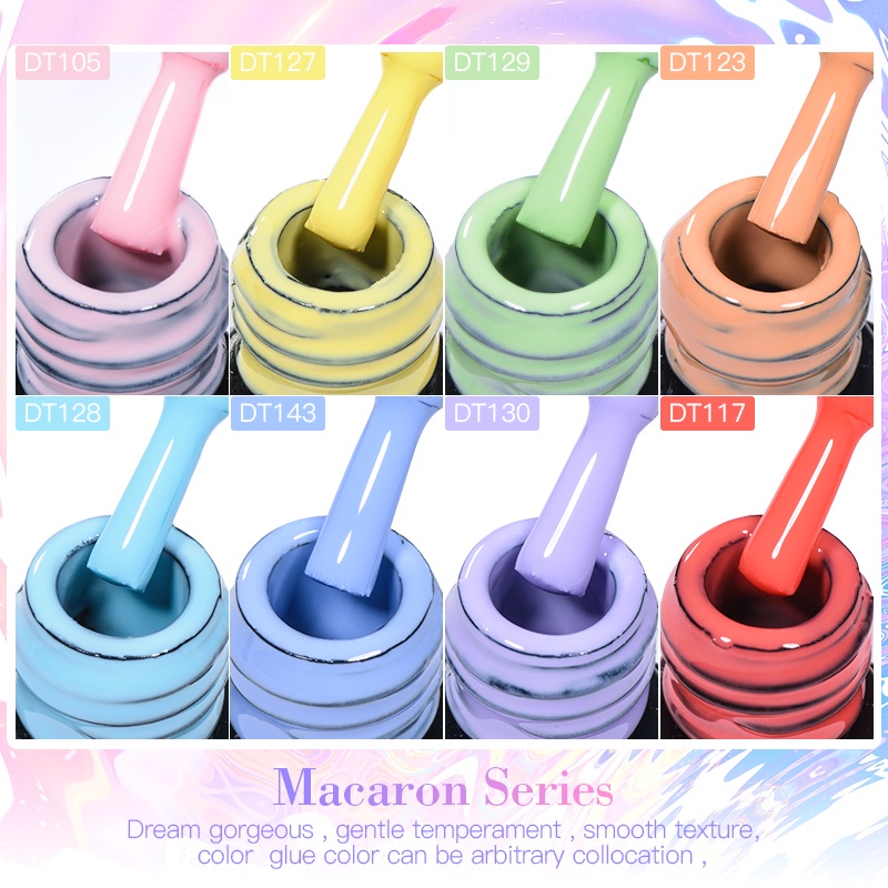 Gel Sơn Móng Tay MTSSII MEET ACROSS Sấy Khô UV LED Bán Vĩnh Viễn Màu Trơn Macaron Tùy Chọn 7ml